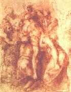 Michelangelo Buonarroti Study for a Deposition oil on canvas